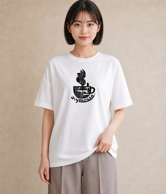 Tシャツ レディース 本 読書 ブック イラスト お揃い 親子 白T