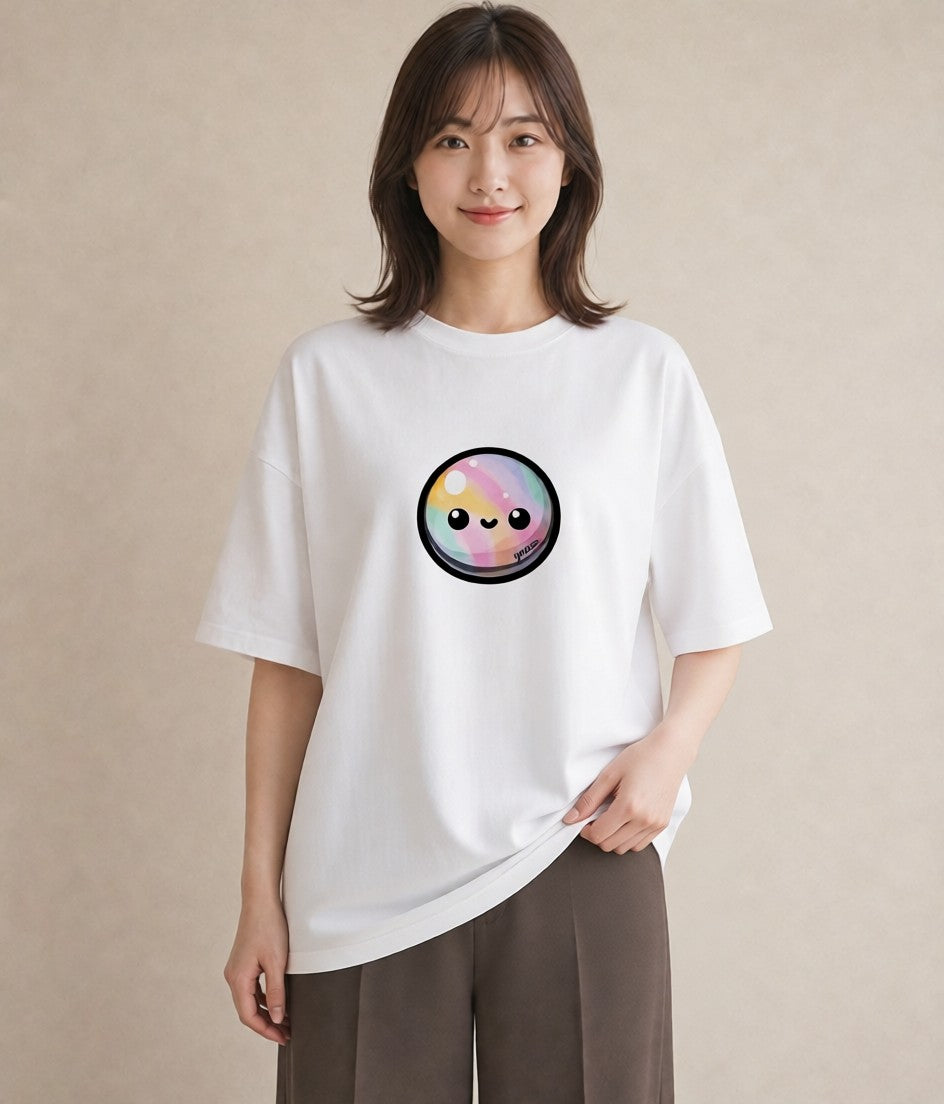 デザインTシャツ レディース パールピアス アクセサリー ナチュラル アンティーク イラスト ガーリー 帰省 ラフ 白T