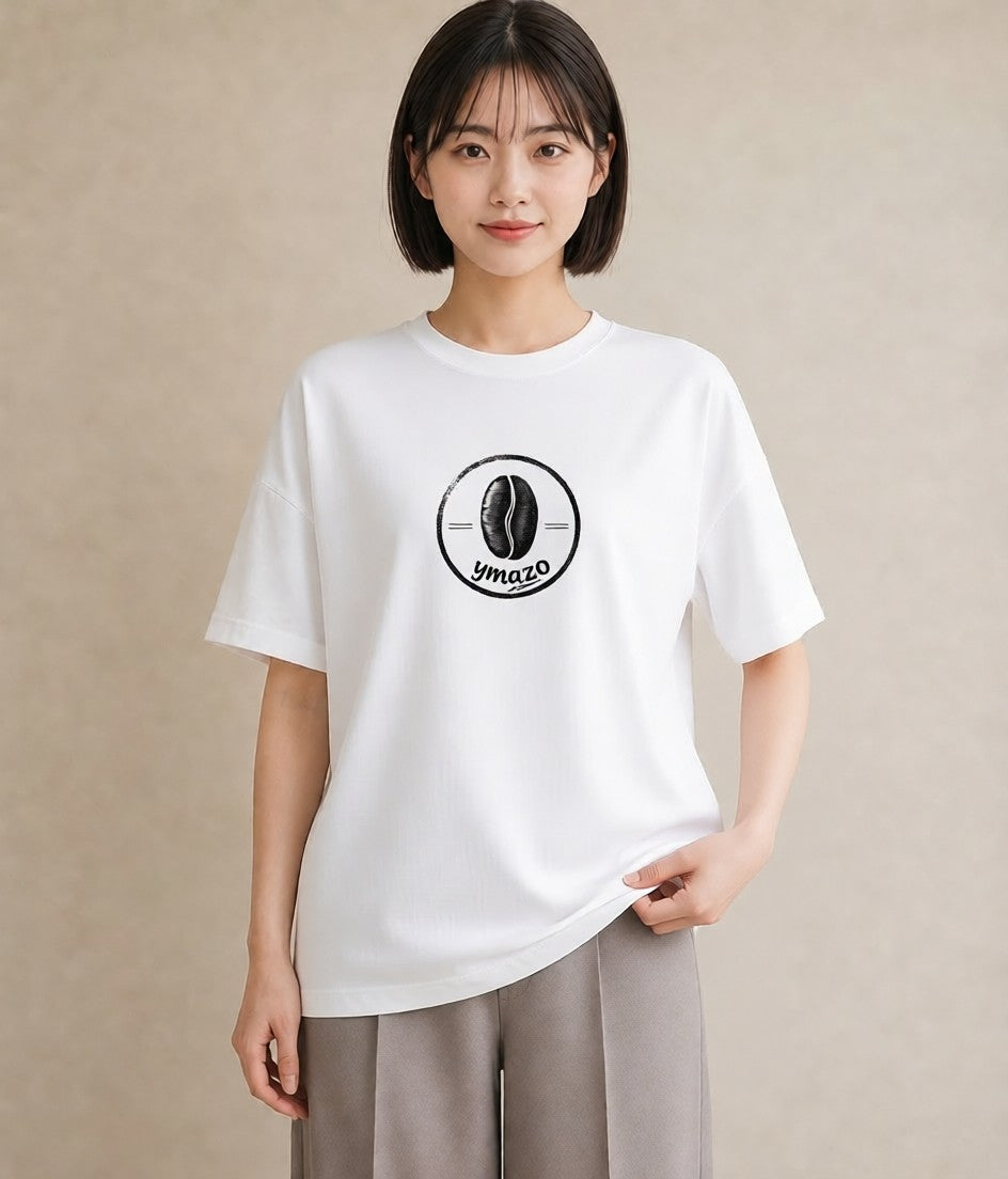 グラフィックTシャツ レディース カフェ カフェロゴ ロゴ イラスト ポップ 休日 ペアコーデ 白T