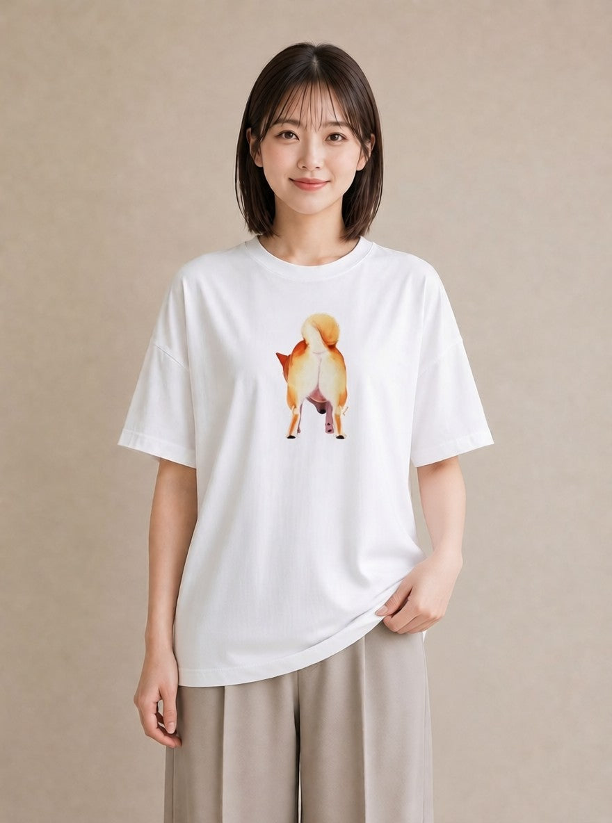プリントTシャツ レディース 柴犬 しばいぬ 犬 いぬ イラスト ゆるコーデ 旅行 母娘コーデ 白T