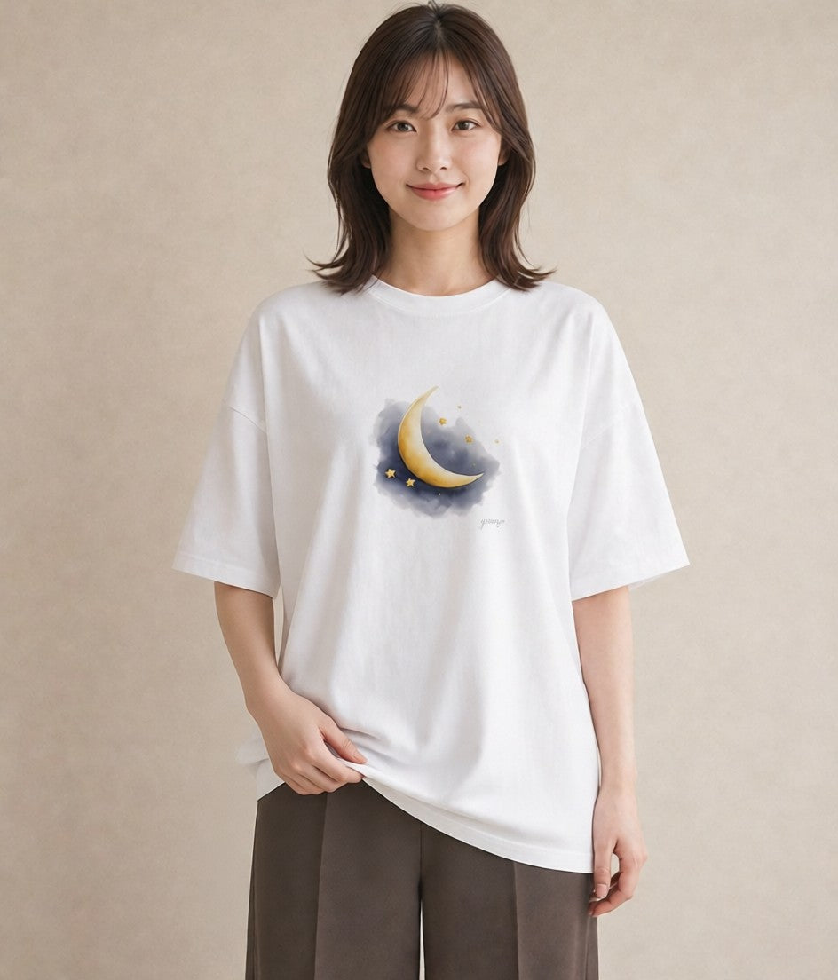 プリントTシャツ レディース 牡羊座 星空 宇宙 イラスト ゆるコーデ 夏コーデ 通学 白T