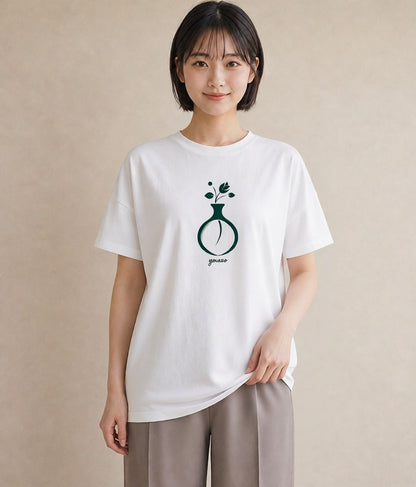 グラフィックTシャツ レディース 香水 香水瓶 パフューム イラスト 手描き風 20代 カジュアルコーデ 白T