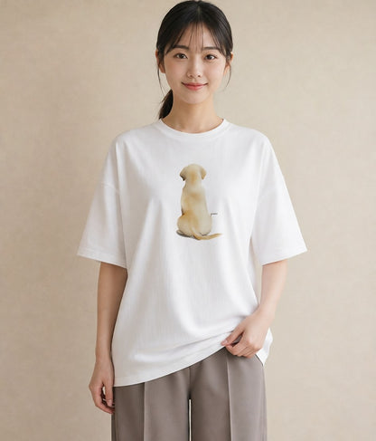 グラフィックTシャツ レディース ラブラドールレトリバー 犬 いぬ イラスト 姉妹 送別ギフト 白T