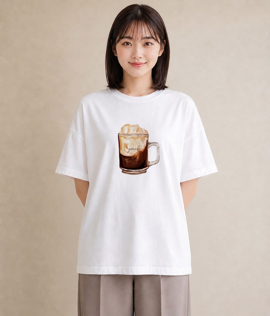 Tシャツ レディース クリームソーダ 食べ物 フード イラスト ゆるコーデ 休日 ペアコーデ 白T