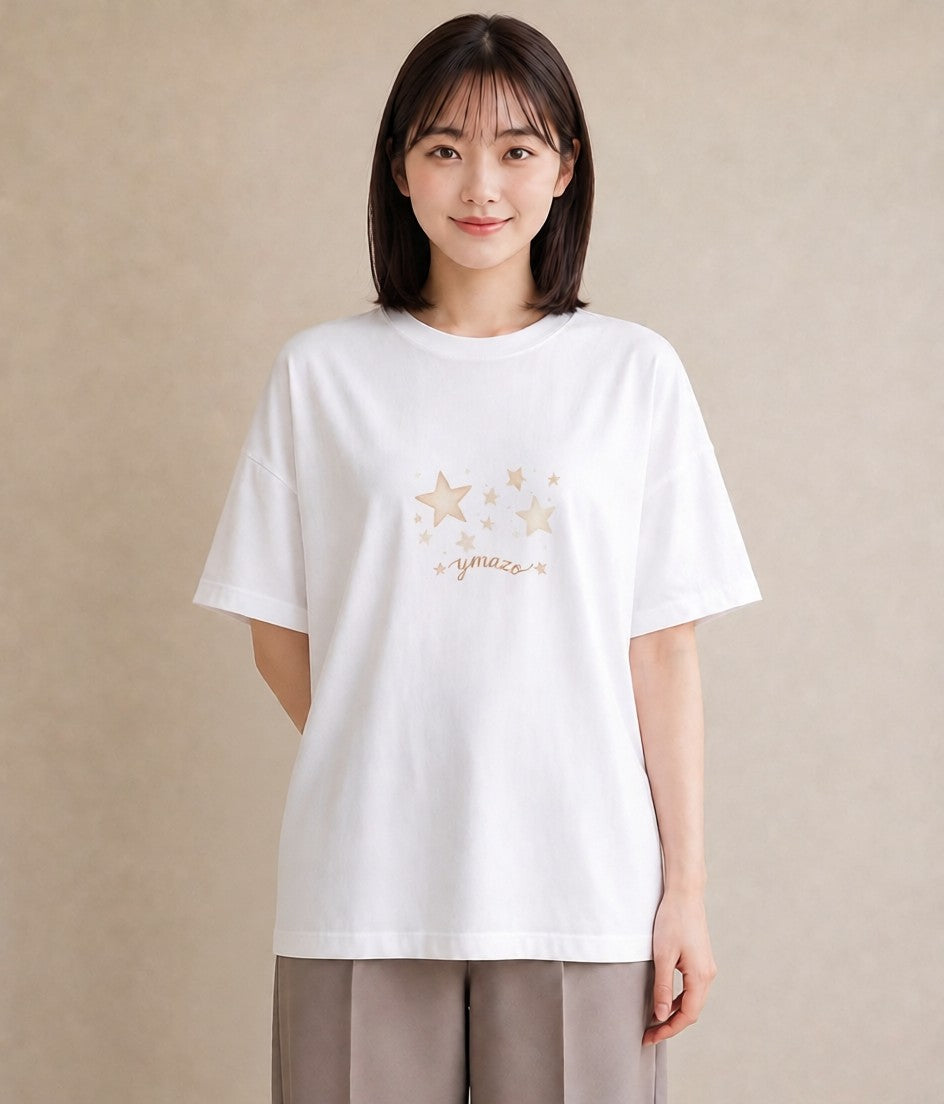 デザインTシャツ レディース 牡牛座 星空 宇宙 イラスト ナチュラル 親子 20代 白T