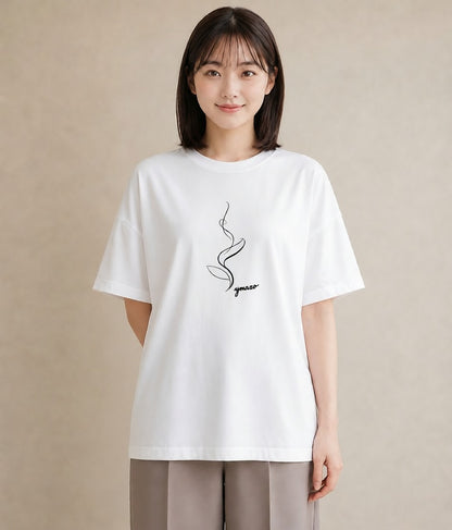 グラフィックTシャツ レディース コーヒー カフェ 珈琲 イラスト ナチュラル 親子 20代 白T