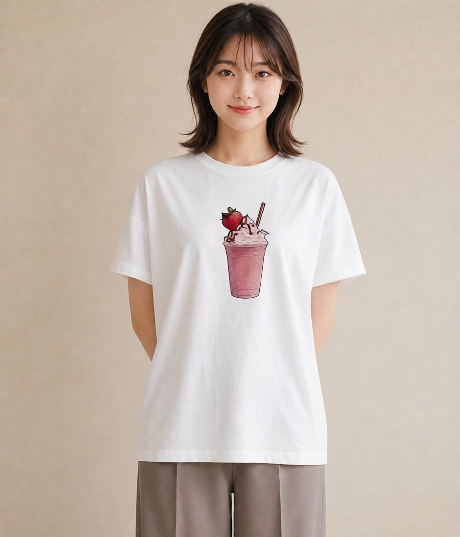 プリントTシャツ レディース パフェ 食べ物 フード イラスト モード ギフト 母の日 白T