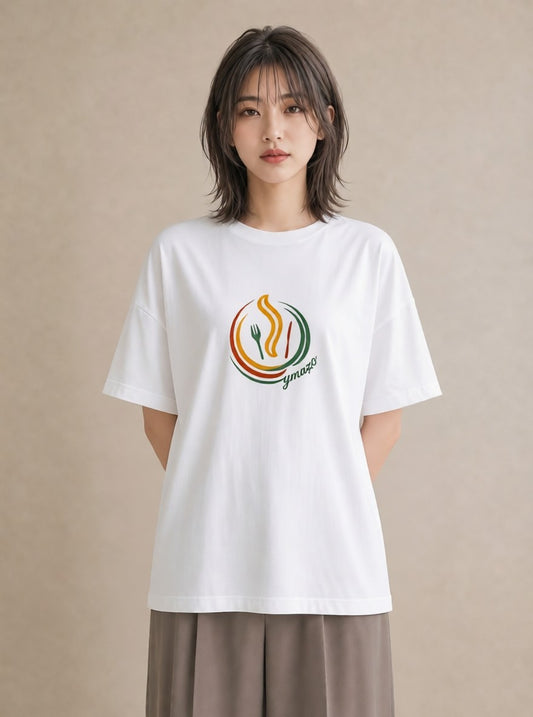 デザインTシャツ レディース カフェ カフェロゴ ロゴ イラスト きれいめカジュアル クリスマス 旅行 白T