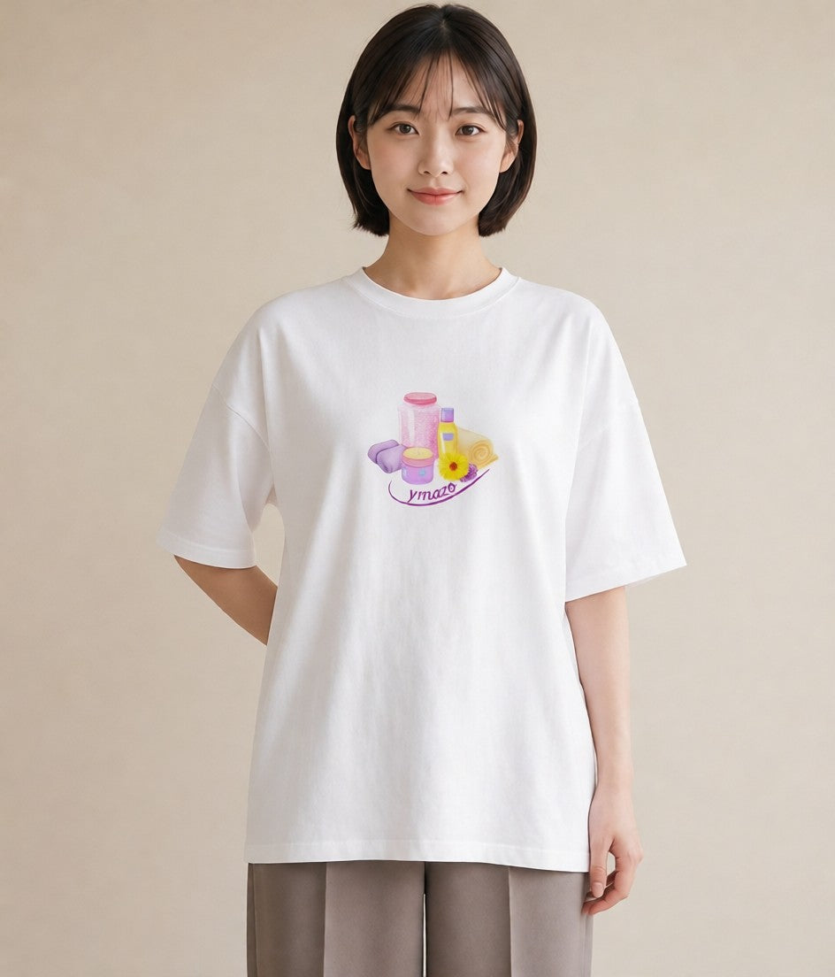 プリントTシャツ レディース はちみつ 食べ物 フード イラスト ヴィンテージ風 ルームウェア ギフト 白T