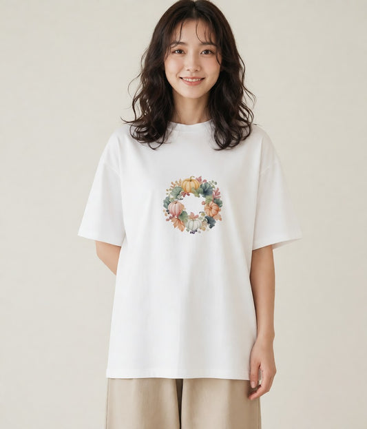 デザインTシャツ レディース 実り 植物 ボタニカル イラスト ナチュラル 休日 ペアコーデ 白T