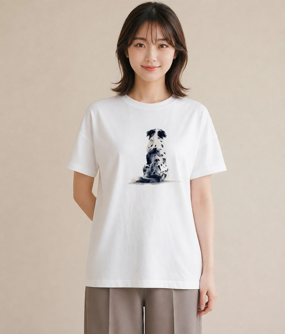 プリントTシャツ レディース 子犬 犬 いぬ イラスト 普段使い 母の日 ビーチ 白T