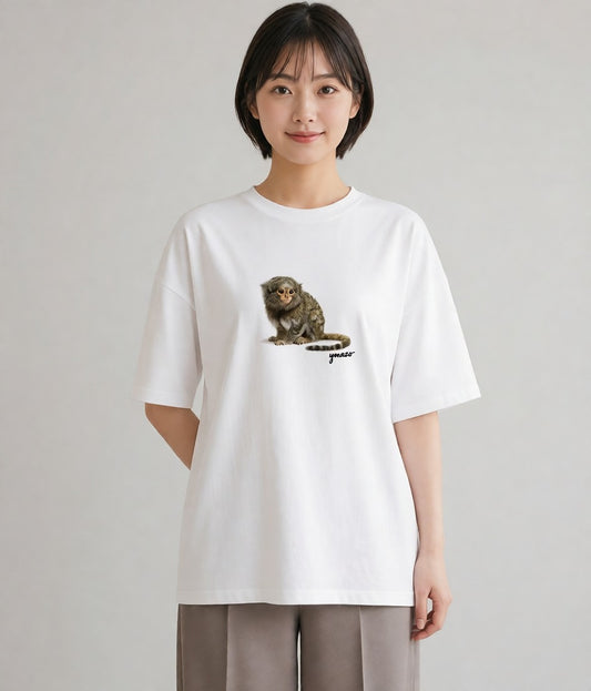 Tシャツ レディース ロボロフスキー ペット 動物 イラスト ヴィンテージ風 通勤 在宅 白T