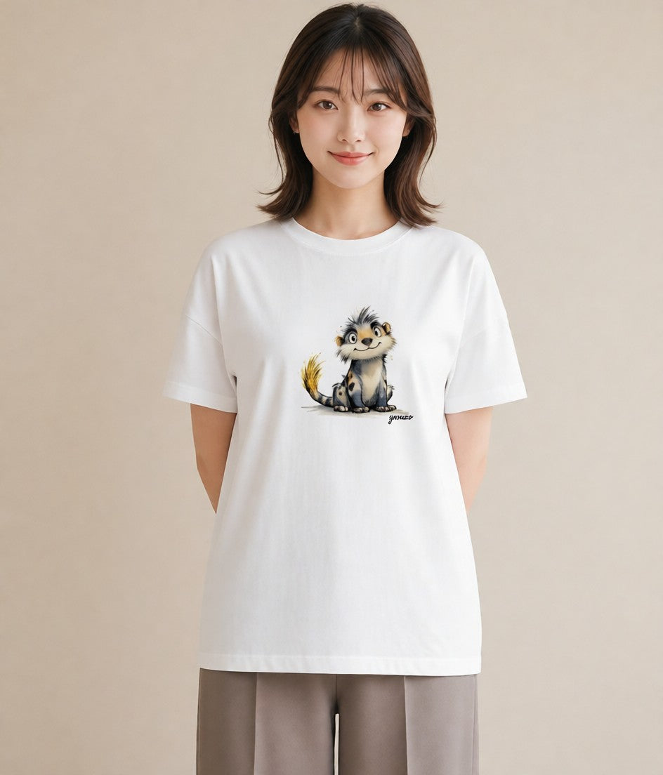 Tシャツ レディース レオパ ペット 動物 イラスト 水彩風 母娘コーデ 自分用 白T