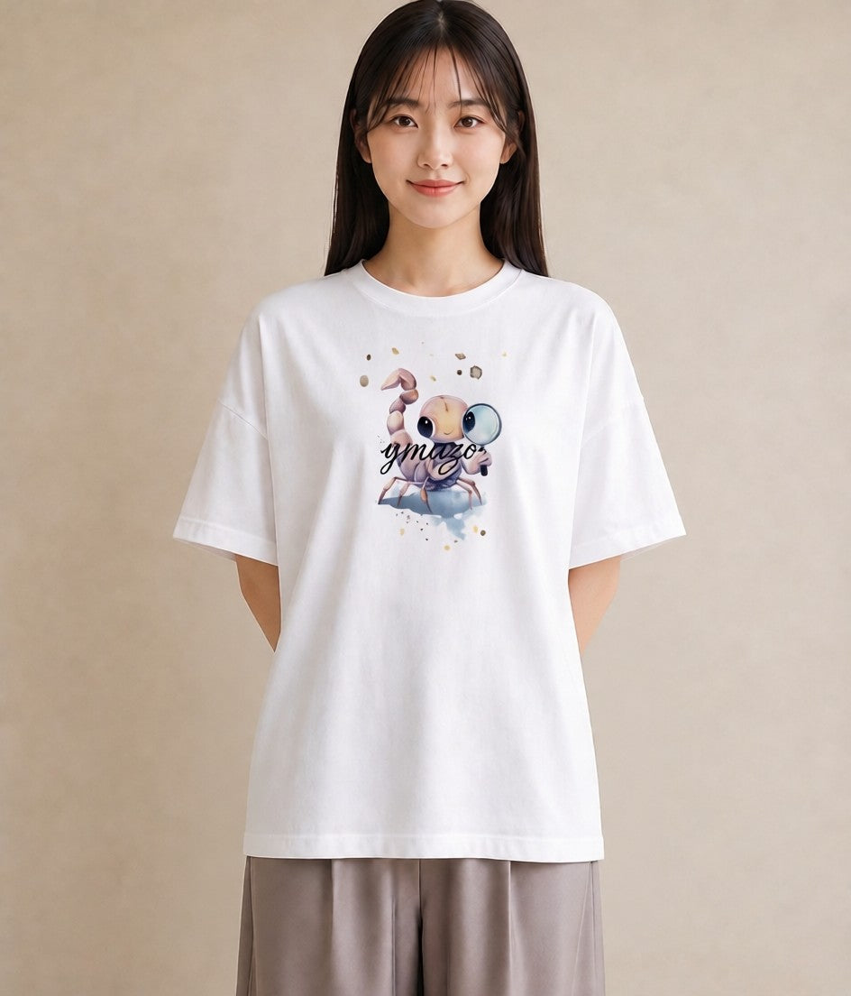 プリントTシャツ レディース カニ 海の生き物 海 イラスト 休日コーデ 秋コーデ おしゃれギフト 白T
