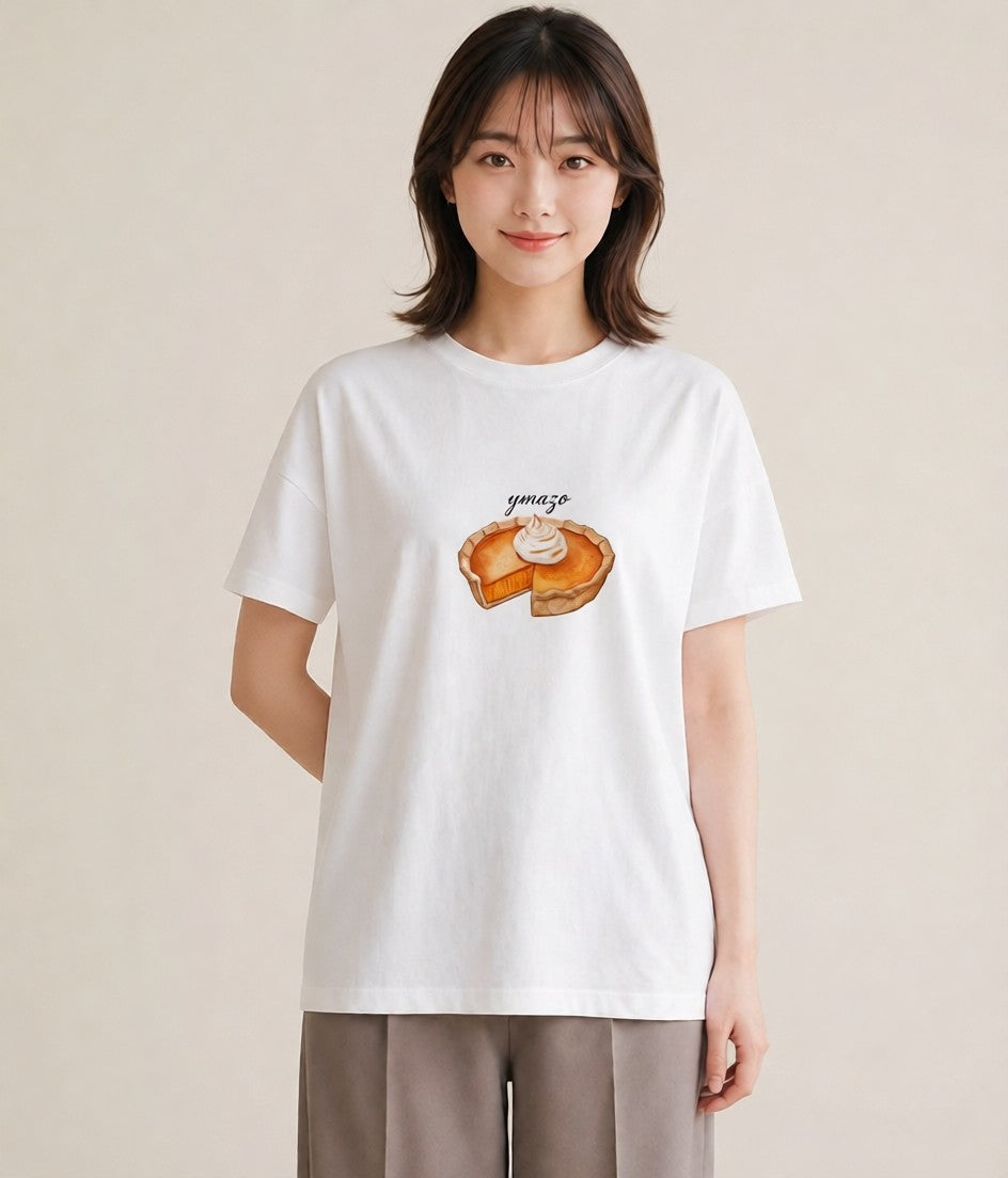 プリントTシャツ レディース クロワッサン 食べ物 フード イラスト ボタニカル 秋コーデ おしゃれギフト 白T