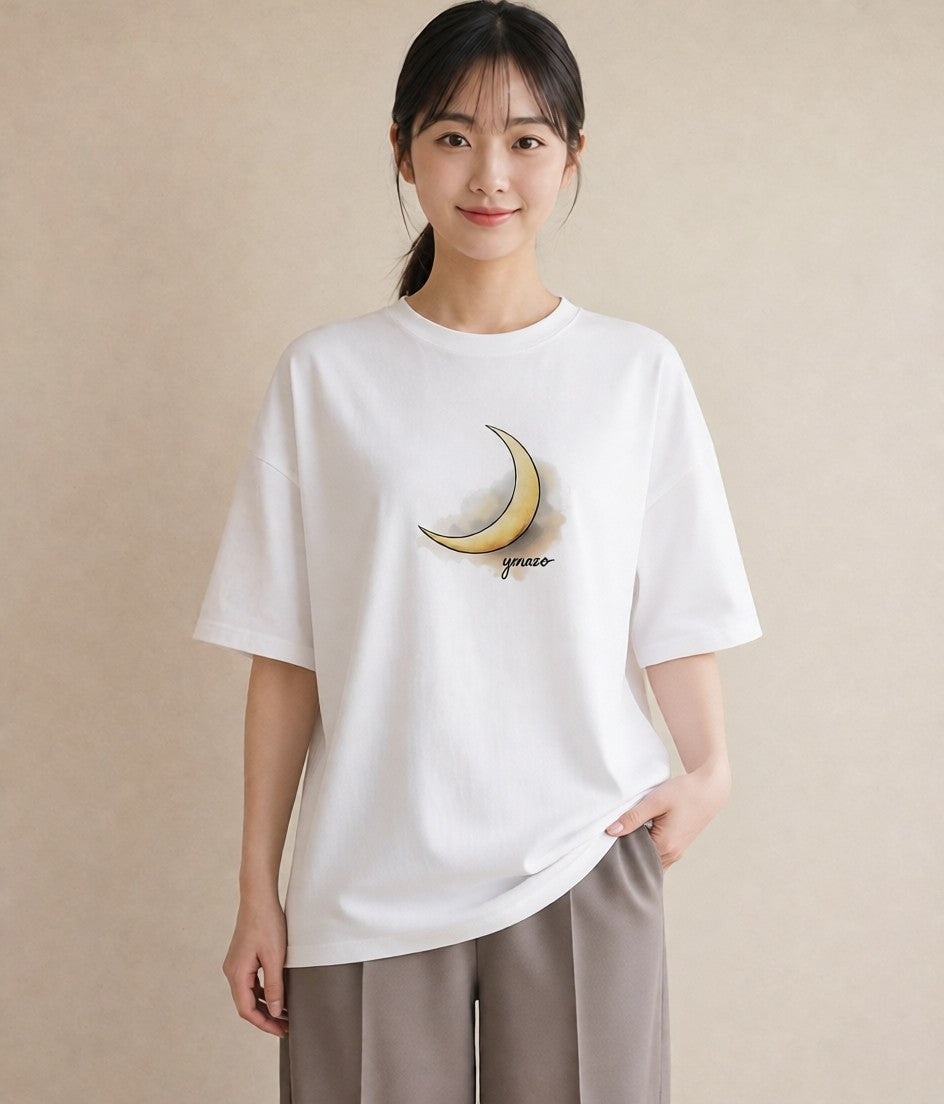 プリントTシャツ レディース 星空 宇宙 イラスト ボタニカル 春服 ミセス 白T