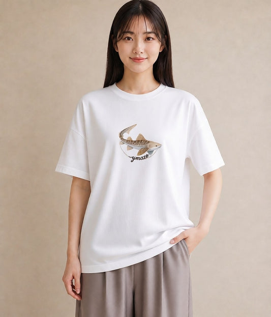 半袖Tシャツ レディース グッピー ペット 動物 イラスト シンプル クリスマス 旅行 白T