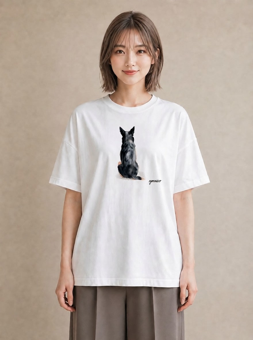 デザインTシャツ レディース スフィンクス 猫 ねこ イラスト アート風 カフェ巡り 女子会 白T