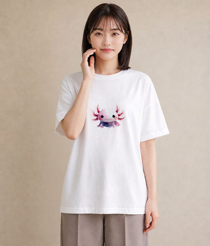 プリントTシャツ レディース チンアナゴ 海の生き物 海 イラスト アート風 レイヤード 友達ギフト 白T