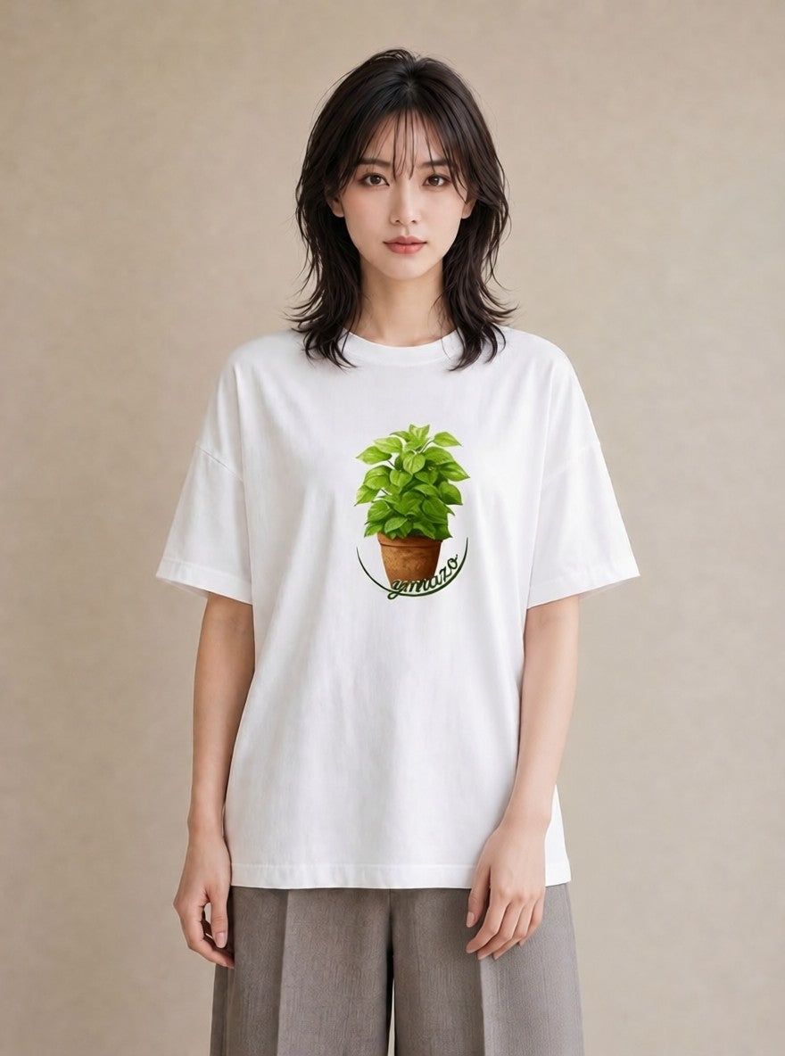 Tシャツ レディース 夕暮れ バルコニー 夕焼け ナチュラル アンティーク イラスト シンプル ミセス 春コーデ 白T