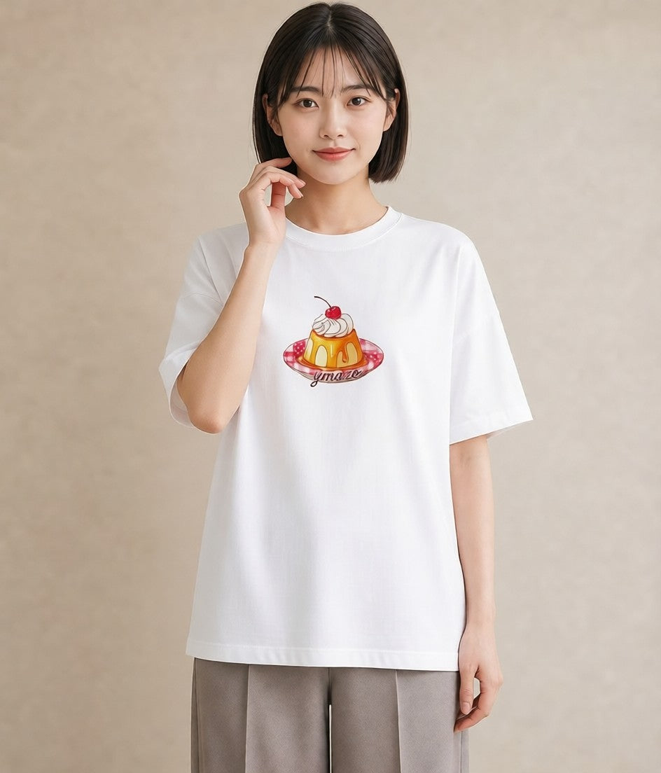 プリントTシャツ レディース マフィン 食べ物 フード イラスト 上品 海 カフェ巡り 白T