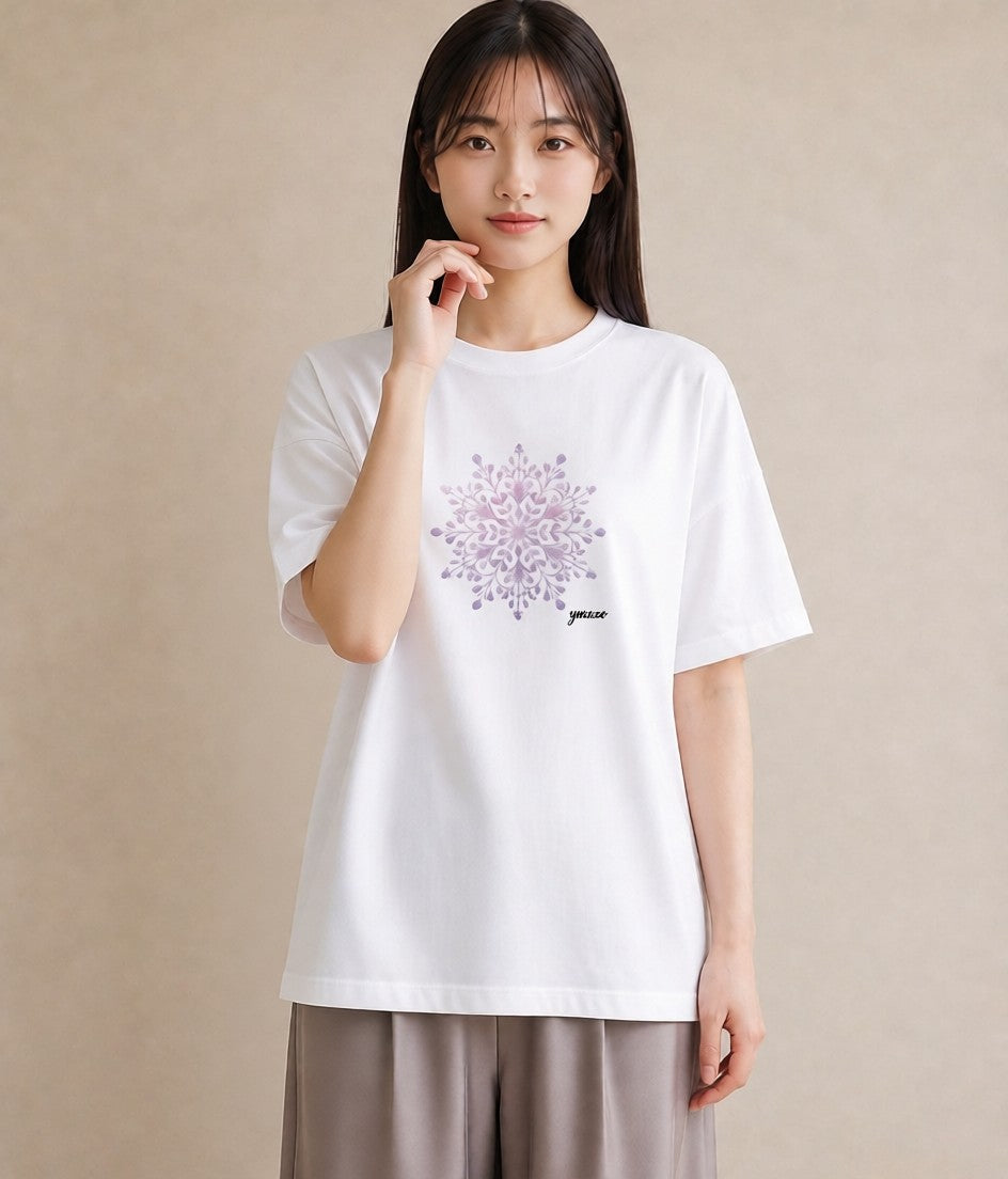 Tシャツ レディース レースハンカチ レース ハンカチ ナチュラル アンティーク イラスト お揃い 親子 白T