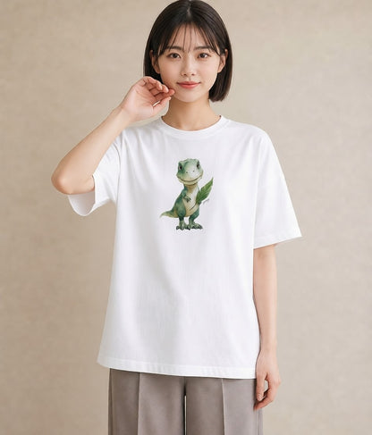 Tシャツ レディース レオパ ペット 動物 イラスト カフェコーデ 週末コーデ 敬老の日 白T