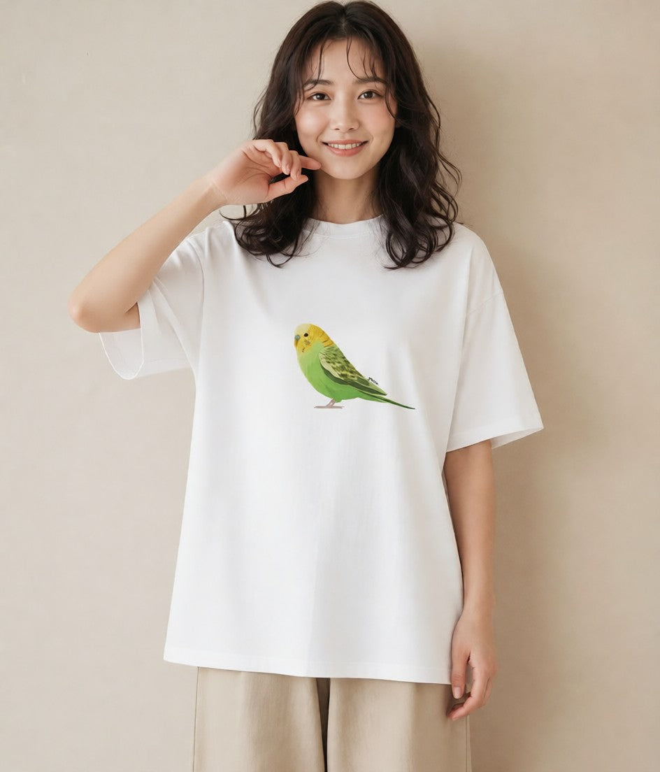 プリントTシャツ レディース マメルリハ ペット 動物 イラスト ボタニカル 敬老の日 ホワイトデー 白T