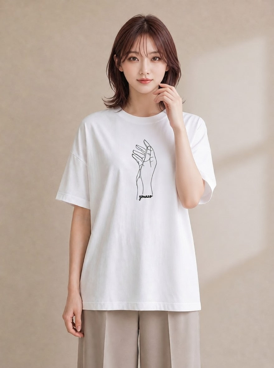 デザインTシャツ レディース 手鏡 アンティーク レトロ ナチュラル イラスト 上品 クリスマス 旅行 白T