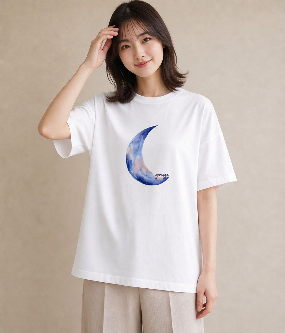 グラフィックTシャツ レディース 双子座 星空 宇宙 イラスト ニュアンス カフェ服 クリスマス 白T