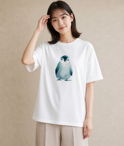 グラフィックTシャツ レディース セキセイインコ ペット 動物 イラスト 韓国風 20代 カジュアルコーデ 白T