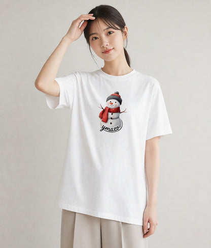 デザインTシャツ レディース 雪 星空 宇宙 イラスト 可愛い お揃い 親子 白T