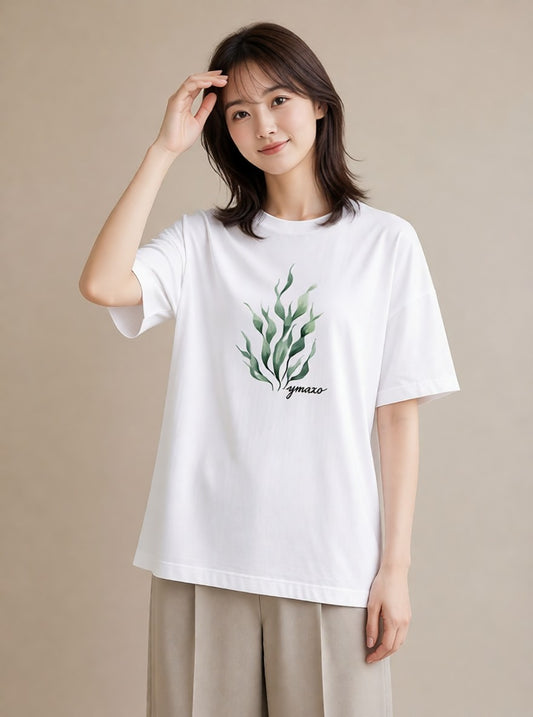 グラフィックTシャツ レディース シダ 植物 ボタニカル イラスト ラフカジュアル 通学 誕生日プレゼント 白T