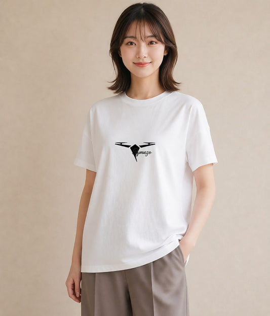 グラフィックTシャツ レディース 折り鶴 折り紙 ナチュラル アンティーク イラスト ラフカジュアル 旅行 母娘コーデ 白T