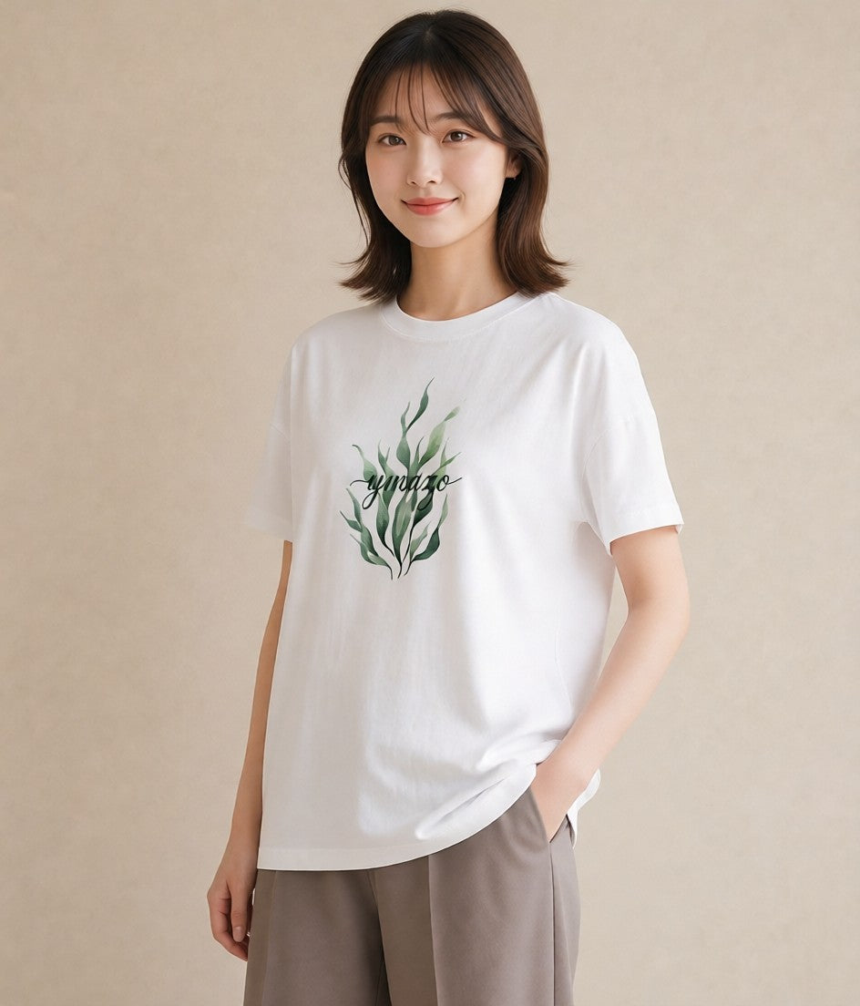 プリントTシャツ レディース サンゴ 海の生き物 海 イラスト 淡色 秋コーデ おしゃれギフト 白T