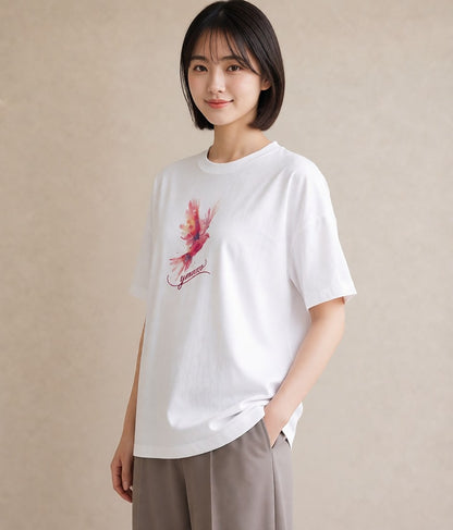 Tシャツ レディース コザクラインコ ペット 動物 イラスト ヴィンテージ風 母娘コーデ 自分用 白T