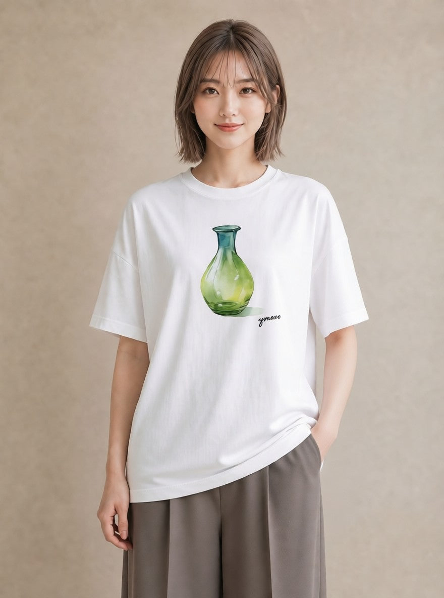 Tシャツ レディース 抹茶 食べ物 フード イラスト お洒落 レイヤード 友達ギフト 白T