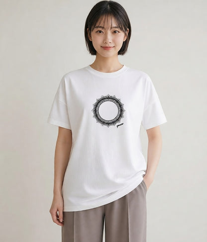 プリントTシャツ レディース 幾何学 ミニマル ジオメトリック イラスト 春コーデ 姉妹 白T