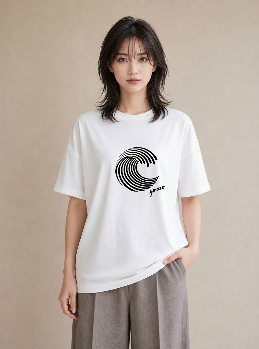 プリントTシャツ レディース 海 リゾート 夏 イラスト フェミニン 綿100 デート 白T