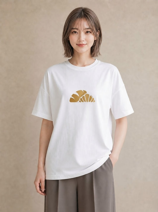 Tシャツ レディース パン ベーカリー イラスト レトロ 在宅 公園 白T