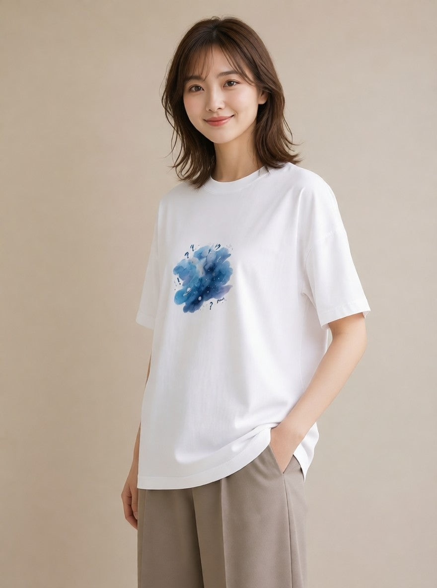 グラフィックTシャツ レディース 乙女座 星空 宇宙 イラスト レトロ デート 帰省 白T
