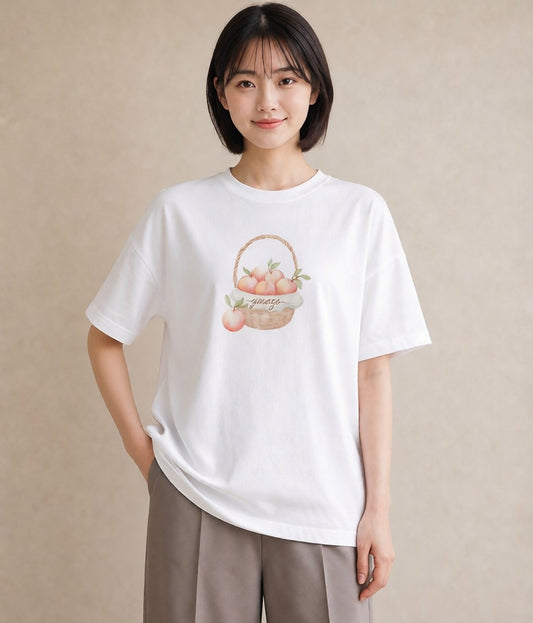 デザインTシャツ レディース 実り 植物 ボタニカル イラスト レトロ 母の日 ビーチ 白T