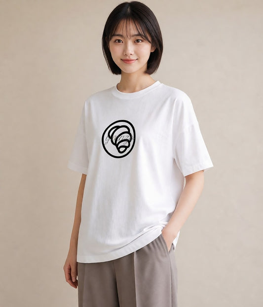 グラフィックTシャツ レディース パン ベーカリー レトロ イラスト 淡色 買い物 夏コーデ 白T