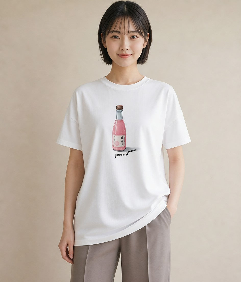デザインTシャツ レディース お寿司 食べ物 フード イラスト ミニマル カジュアルコーデ 買い物 白T