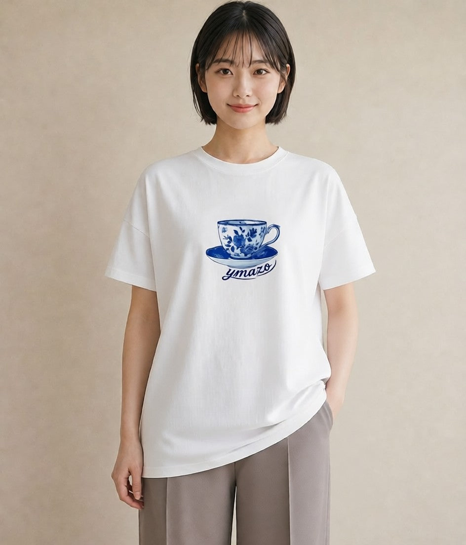 デザインTシャツ レディース ハーブティー 食べ物 フード イラスト アート風 おしゃれギフト 社会人 白T