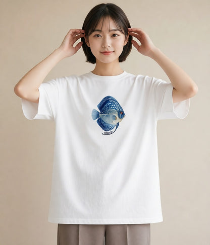 Tシャツ レディース ベタ ペット 動物 イラスト ラフカジュアル 夏コーデ 通学 白T