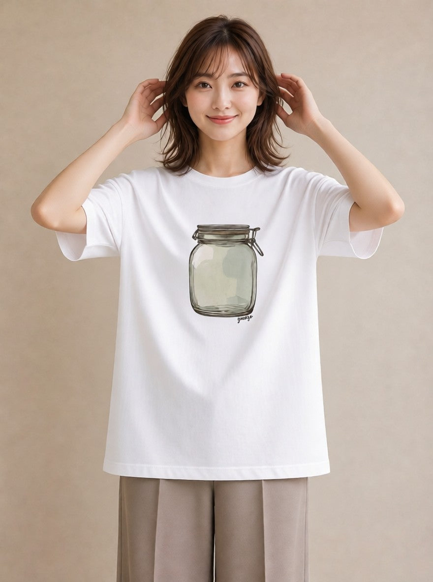 グラフィックTシャツ レディース ミルク 食べ物 フード イラスト 個性的 女性 旅行用 白T