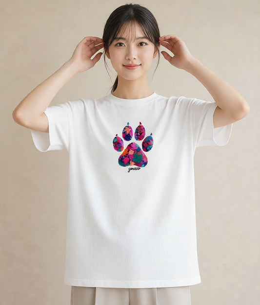 Tシャツ レディース 猫の手 猫 ねこ イラスト 普段使い 姉妹 送別ギフト 白T
