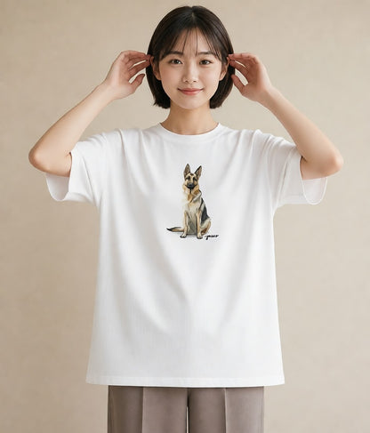 Tシャツ レディース 犬好き 犬 いぬ イラスト 可愛い 週末コーデ 敬老の日 白T