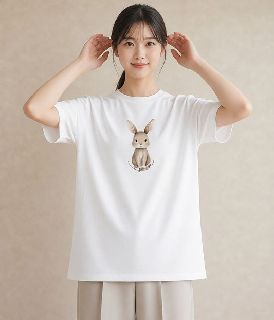 Tシャツ レディース チンチラ ペット 動物 イラスト 北欧風 母の日 ビーチ 白T